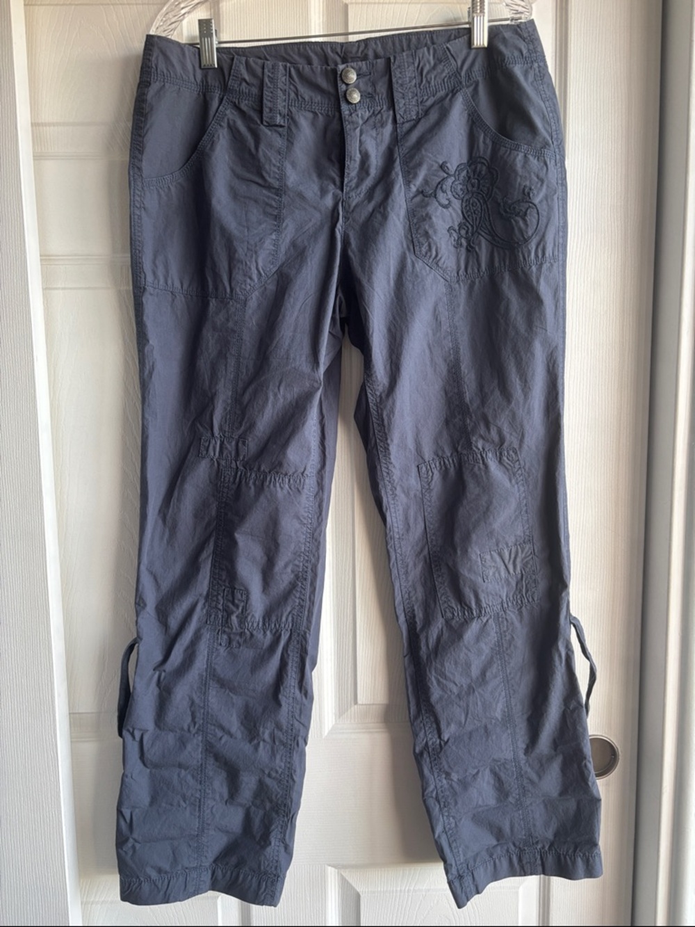 NEW💙DKNY Convertible Cargo Pants Embroidered - Y2k